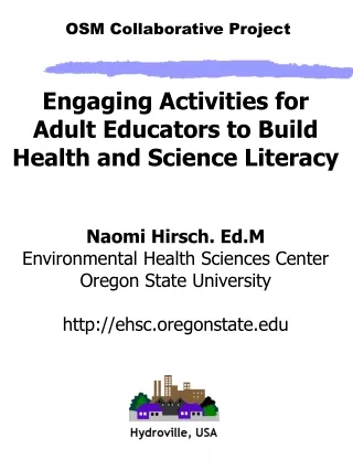 Engaging Activities for Adult Educators to Build Health and Science Literacy