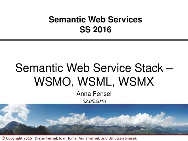 semantic web services ss 2016