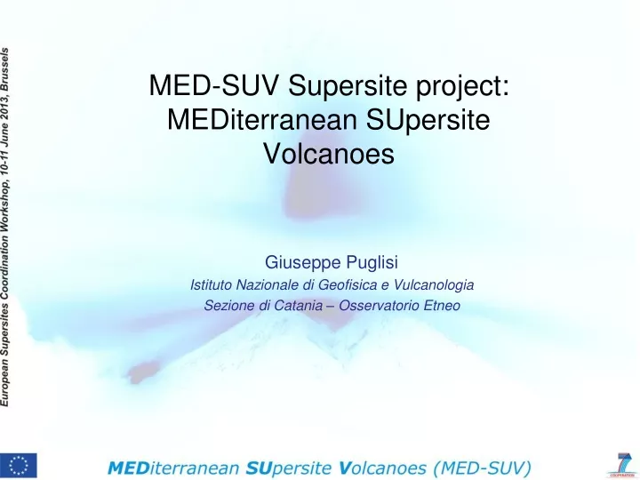 med suv supersite project mediterranean supersite volcanoes