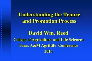 Understanding the Tenure and Promotion Process