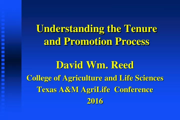 understanding the tenure and promotion process