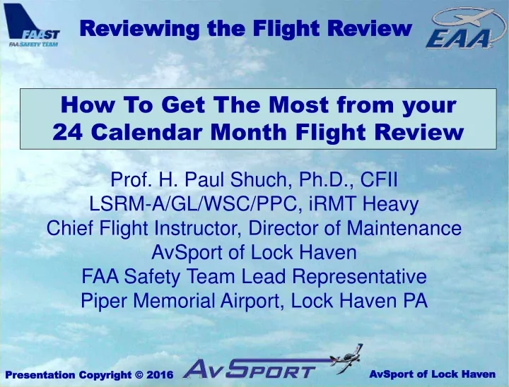 how to get the most from your 24 calendar month flight review