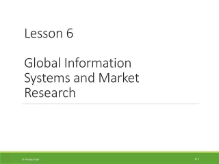 Lesson 6  Global Information Systems and Market Research