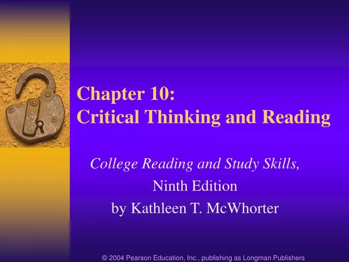 chapter 10 critical thinking and reading