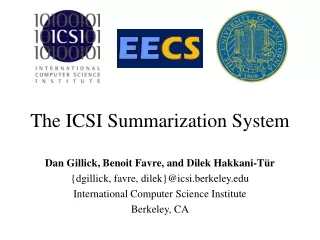 The ICSI Summarization System