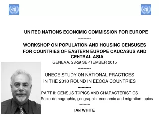 UNITED NATIONS ECONOMIC COMMISSION FOR EUROPE  ---------