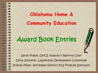 Award Book Entries