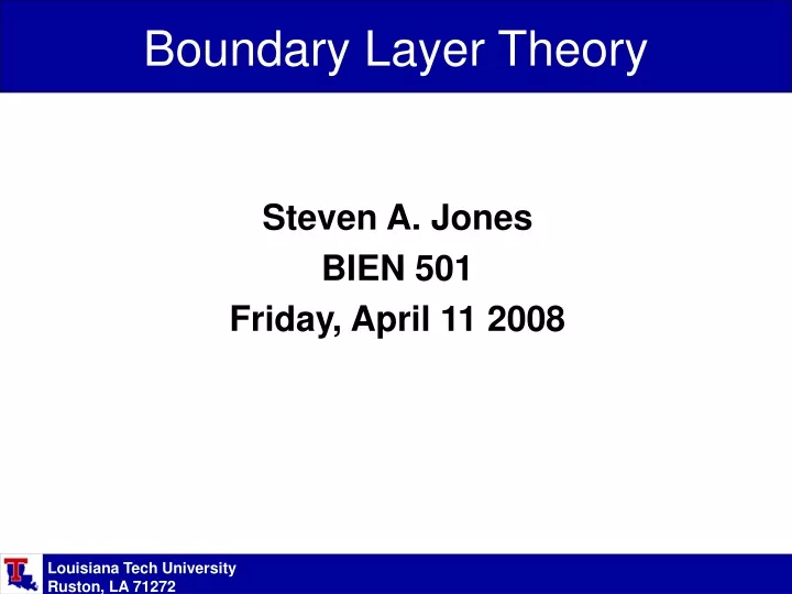 boundary layer theory