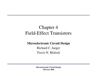 Chapter 4 Field-Effect Transistors