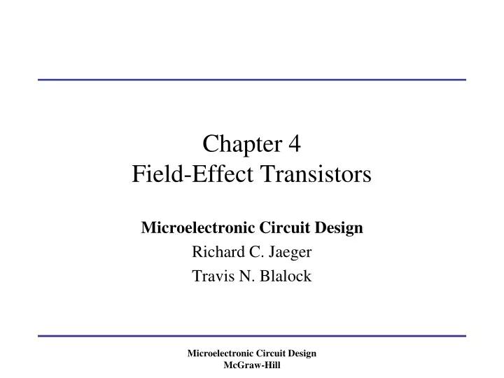 chapter 4 field effect transistors