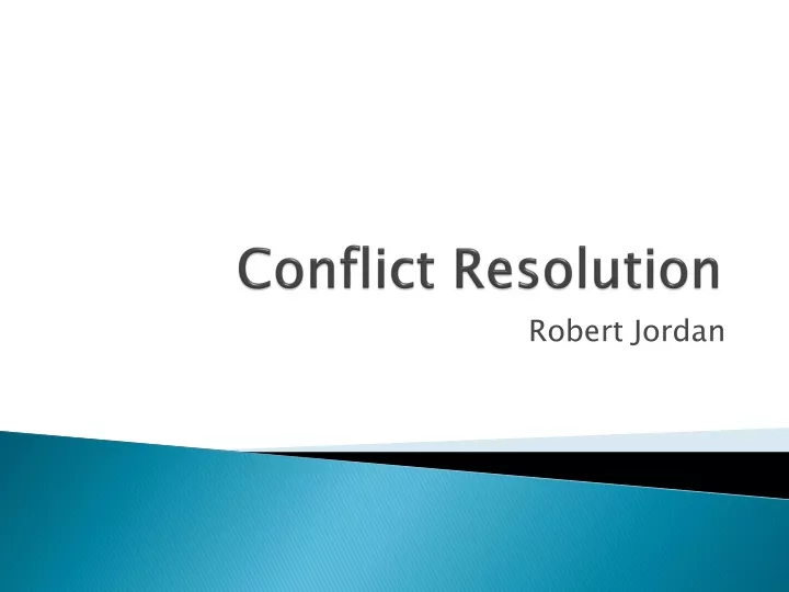 conflict resolution