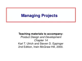 Managing Projects