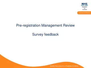 Pre-registration Management Review