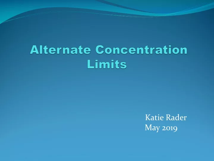 alternate concentration limits