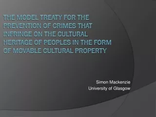 Simon Mackenzie University of Glasgow