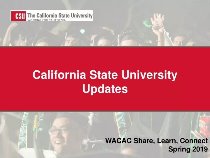 california state university updates