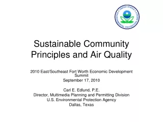 Sustainable Community Principles and Air Quality