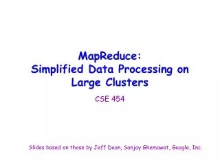 MapReduce: Simplified Data Processing on Large Clusters
