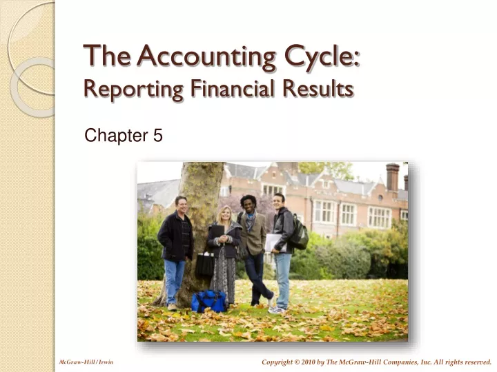 the accounting cycle reporting financial results