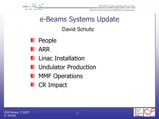 e-Beams Systems Update