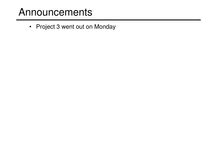 announcements