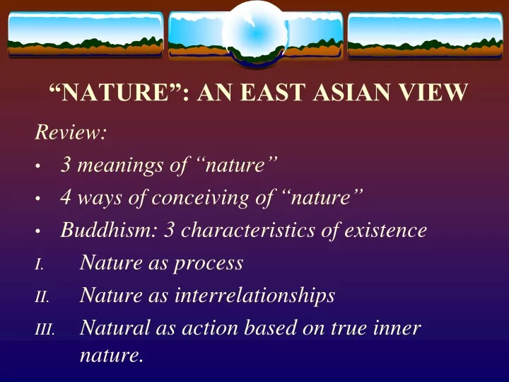 nature an east asian view