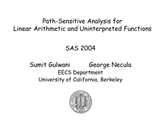 Path-Sensitive Analysis for  Linear Arithmetic and Uninterpreted Functions