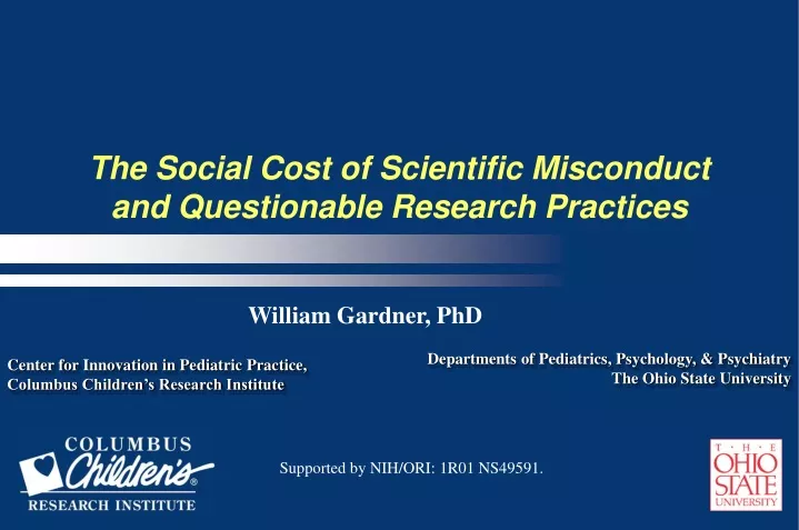 the social cost of scientific misconduct and questionable research practices