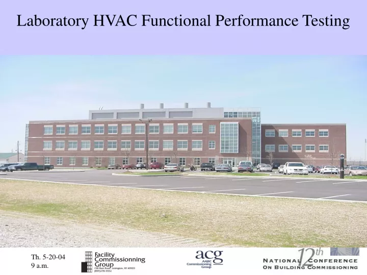 laboratory hvac functional performance testing