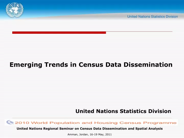 emerging trends in census data dissemination