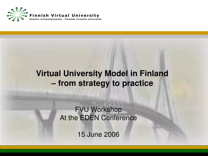 virtual university model in finland from strategy to practice