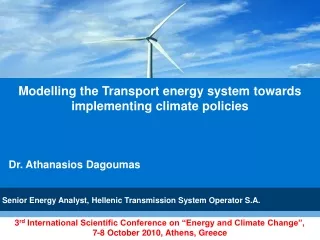Modelling the Transport energy system towards implementing climate policies