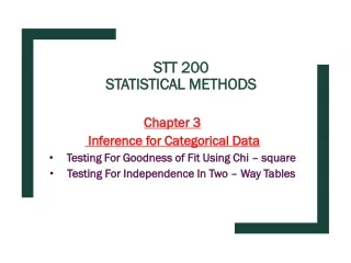 STT 200 Statistical Methods