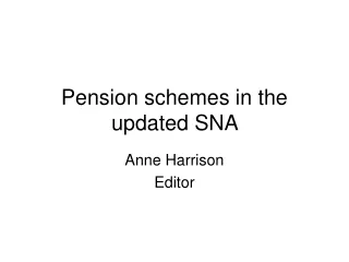 Pension schemes in the updated SNA