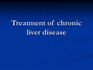 Treatment of chronic liver disease