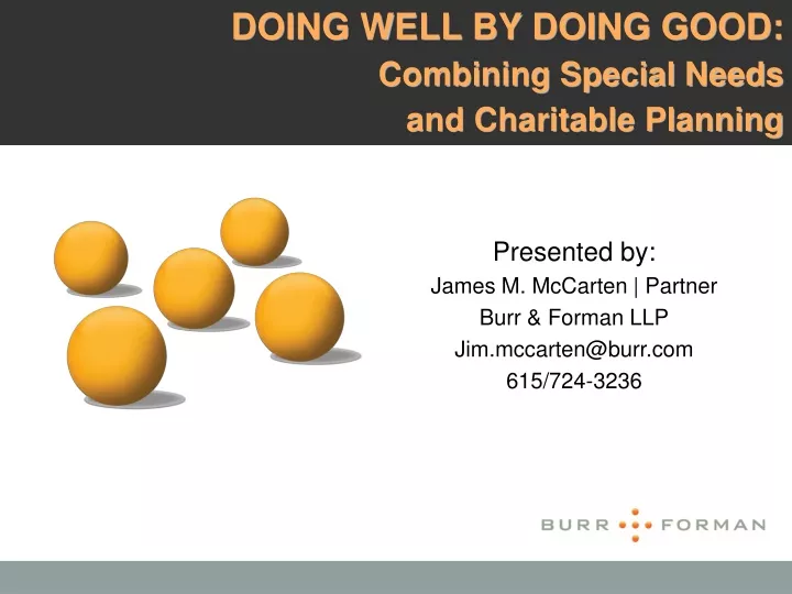 doing well by doing good combining special needs and charitable planning