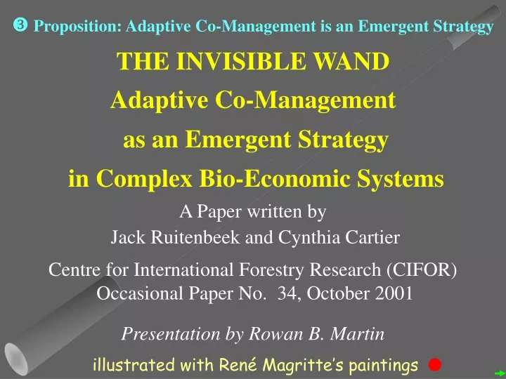proposition adaptive co management is an emergent