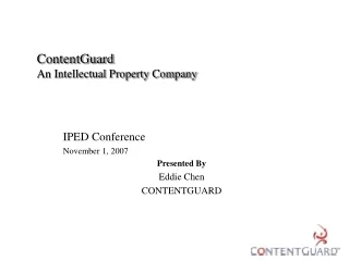 ContentGuard An Intellectual Property Company