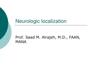 Neurologic localization