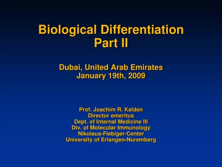 biological differentiation part ii dubai united