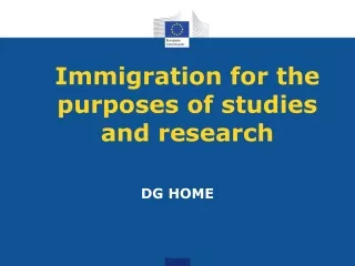 Immigration for the purposes of studies and research