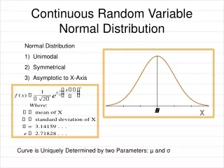 Continuous Random Variable Normal Distribution