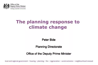 The planning response to climate change