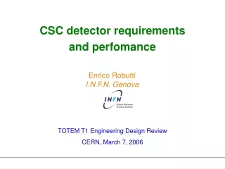 CSC detector requirements and perfomance