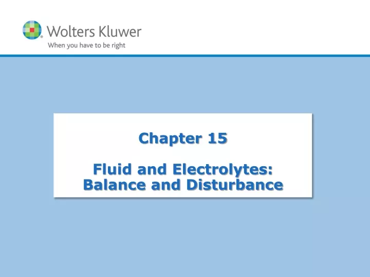 chapter 15 fluid and electrolytes balance