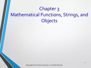 Chapter 3  Mathematical Functions, Strings, and Objects
