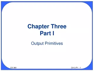 Chapter Three Part I