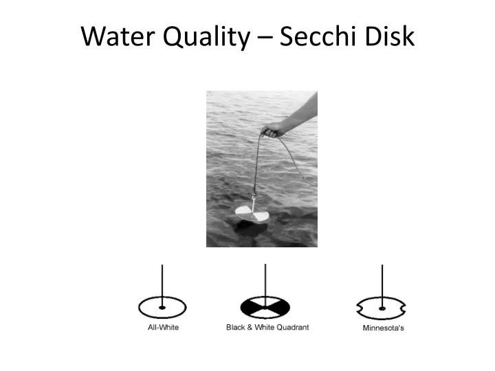 water quality secchi disk