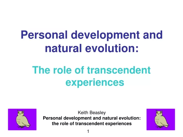 personal development and natural evolution