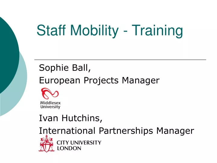 staff mobility training
